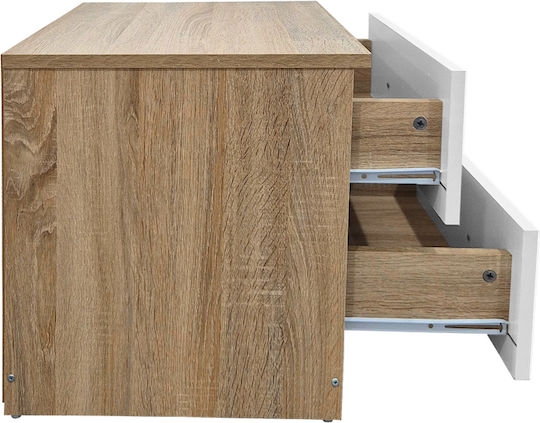Nachttisch Athos Metall Beige 48x40x41.5cm