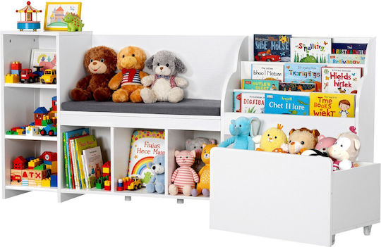 Vevor Toy Storage System made of Wood White 40x40x80cm 1pcs