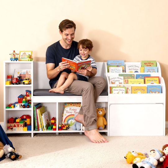 Vevor Toy Storage System made of Wood White 40x40x80cm 1pcs