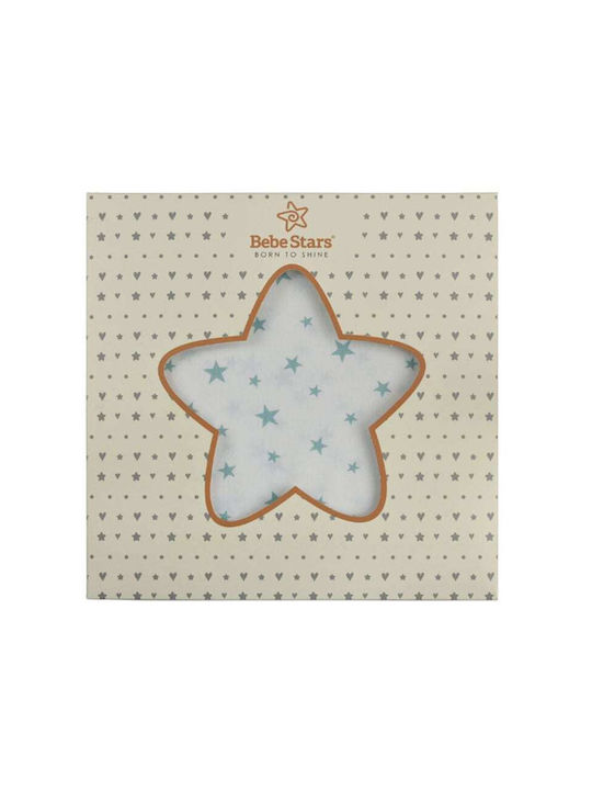 Bebe Stars Stars Baby Sheets Set Crib Cotton Green 100x150cm 3pcs