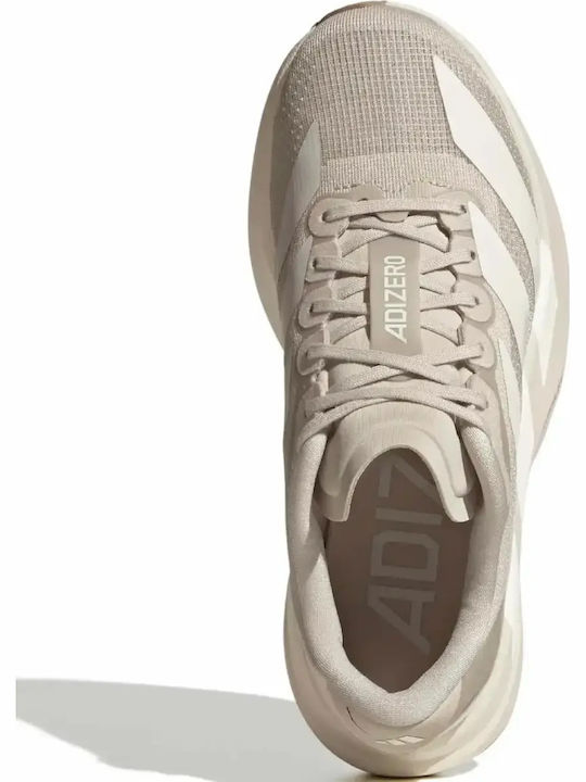 Adizero Kids Sports Shoes Running with Laces Beige