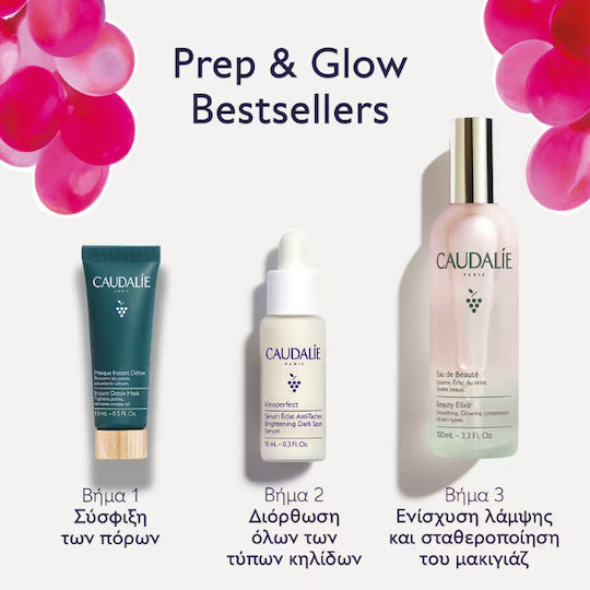 Caudalie Prep & Glow Bestsellers Skin Care Set for Brightening 3pcs