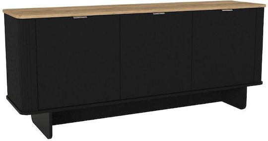 Μπουφές Bohema Ξύλινος Μαύρο - Sepet Oak 180x47x76.6cm