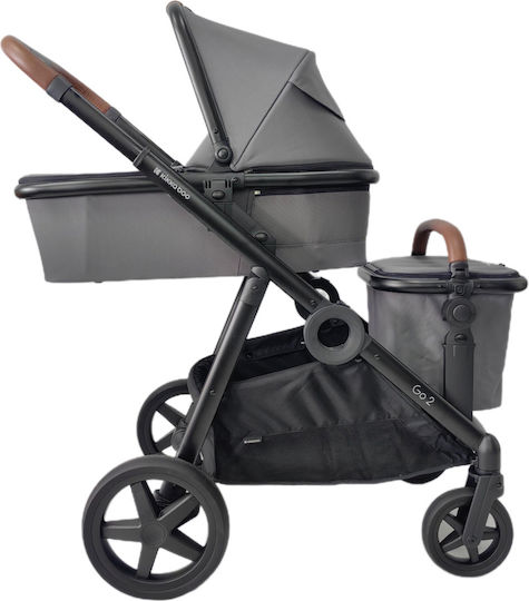 Kikka Boo GO2 Adjustable Double Stroller Suitable for Newborn Black (+i trail)
