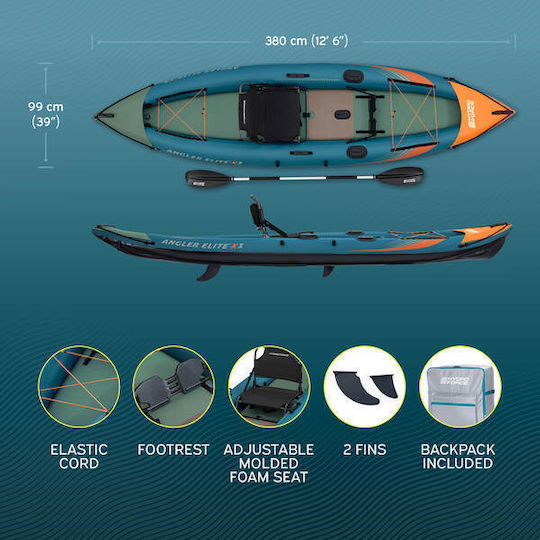 Bestway Hydroforce Angler Elite X1 Sit in Fishing Kayak 1 Person Blue 65197