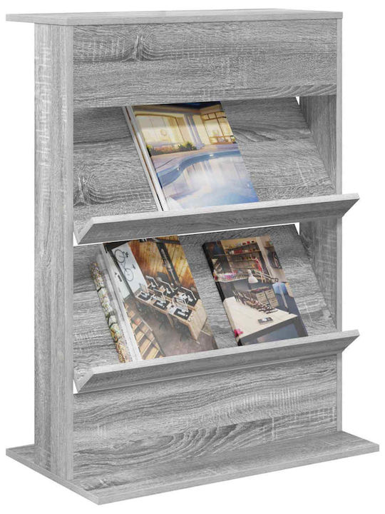 vidaXL Suport Reviste Gri 70x41x96buc 1buc