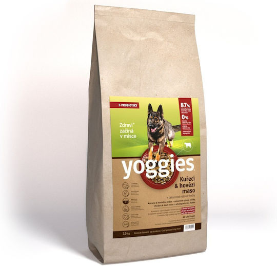 Dry Dog Food Chicken Beef & Probiotics Cold Pressed Yoggies Normal 5 Kg