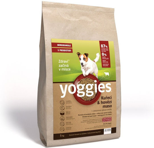 Dry Dog Food Chicken Beef & Probiotics Cold Pressed Yoggies Mini 2 Kg