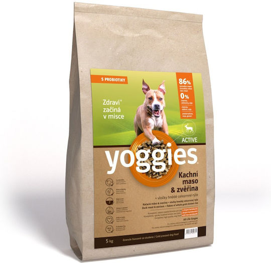 Dry Dog Food Active Duck Meat Hunting & Probiotics Cold Pressed Yoggies Mini 5 Kg