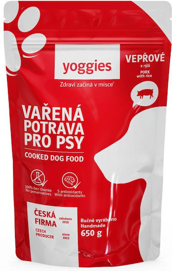 Μαγειρευτή Τροφή Σκύλου Χοιρινό Ρύζι Yoggies 150 G