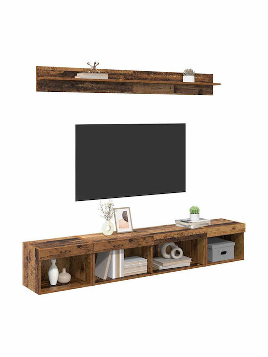 Wohnzimmer TV-Einheit Old Wood mit Beleuchtung L40xB30xH30cm