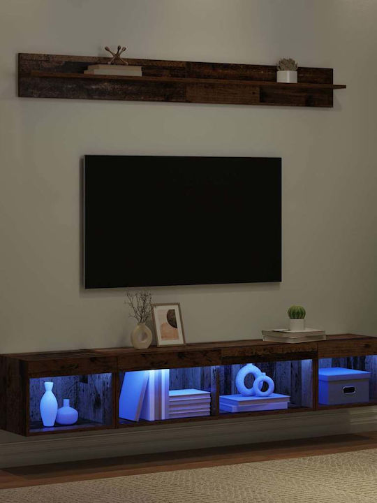 Wohnzimmer TV-Einheit Old Wood mit Beleuchtung L40xB30xH30cm