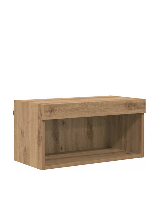 Wohnzimmer TV-Einheit Artisan Oak mit Beleuchtung L80xB30xH40cm