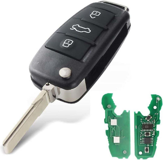 Cheie Auto Programabilă 3 Butoane Audi Q7 B7 Q3 A3 TT A2 A8 A6 A6L A4 S5 C5 C6 B6 A4L A5 Q5 S RS Cabrio Avant Quattro 433MHz ID48 FCC 8E0837220 8E0837220K 8E0837220D