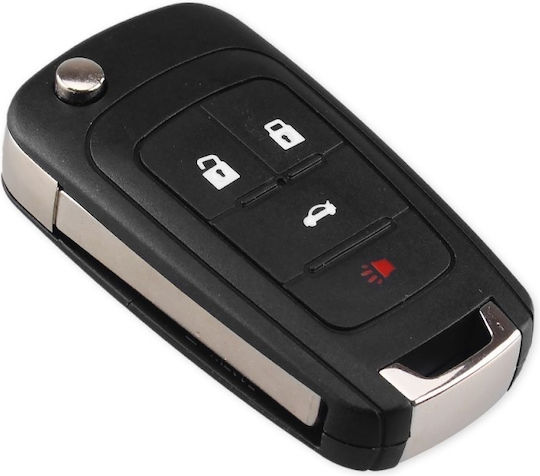 Husă Pentru Chei Auto Compatibilă Opel Chevrolet Vauxhall Spark Cruise Corsa Astra Insignia Zafira 4 Butoane