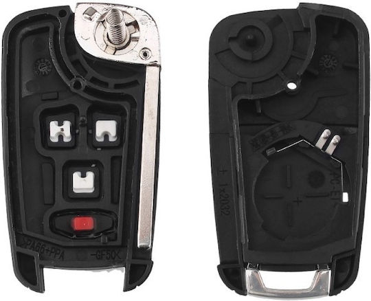 Husă Pentru Chei Auto Compatibilă Opel Chevrolet Vauxhall Spark Cruise Corsa Astra Insignia Zafira 4 Butoane
