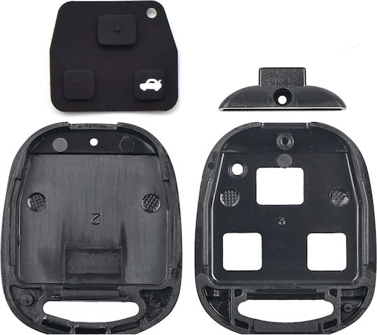 Husă Pentru Chei Auto 3 Butoane Compatibilă Toyota Yaris Corolla Rav4 Avensis Lexus Rx Gs Is