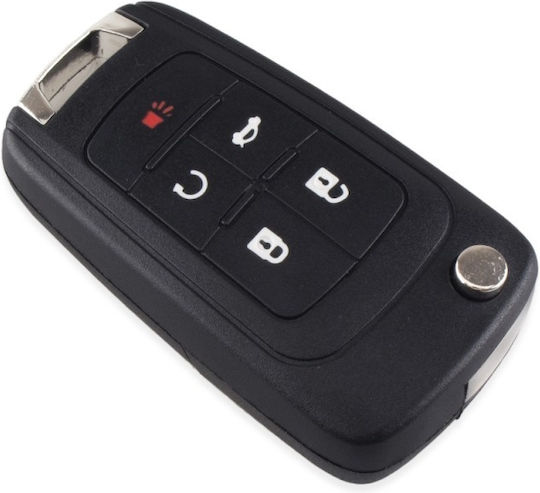 Husă Pentru Chei Auto Compatibilă Opel Chevrolet Vauxhall Spark Cruise Corsa Astra Insignia Zafira 5 Butoane