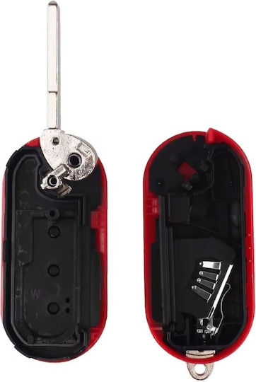 Husă Pliabilă Pentru Chei Auto Fiat Citroen Peugeot 3 Butoane Modele Compatibile 500 Panda Ducato