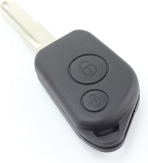 Car Key Case 2 Buttons Battery Holder Peugeot Compatible 206 207 307 407