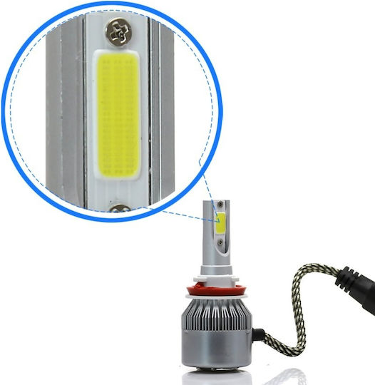 Lămpi Autoturismului H11 / H8 / H9 LED 6500K Alb rece 12-24V / 32V 36W 2buc