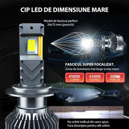 Lămpi Auto H7 Canbus LED 6500K Alb Rece 12-24V 2 Bucăți