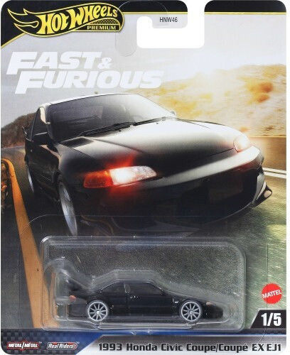 Hot Wheels Premium Fast And Furious Car 1993 Honda Civic 1:64 for
