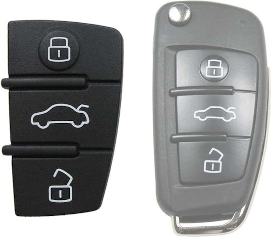 Set Butoane Cauciuc Audi A3 A4 A5 A6 A8 Q5 Q7 Cheie 3 Butoane