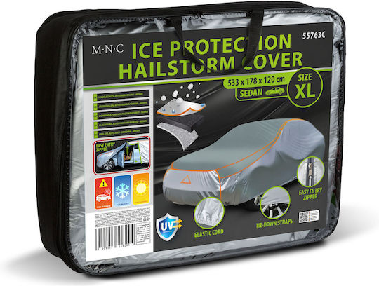 MNC Acoperă pentru Honda Siglă 533x178x120cm pentru grindină Impermeabila XLarge / Mare pentru Sedan care se fixează cu curele
