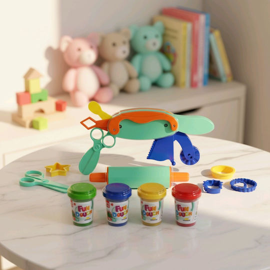 Crafty Fun Dough Σετ Πλαστελίνης Εργαλεία & 4 Χρώματα – Multi Tool Set 3+