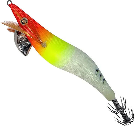 Rizor Squid Jigs Fluorescent Red-yellow Head #01