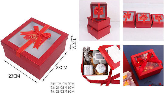 Decorative Christmas Box for Gift Red
