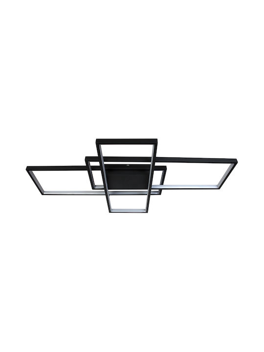 Globobox Deckenleuchte 87.5cm Schwarz mit Integrierter LED