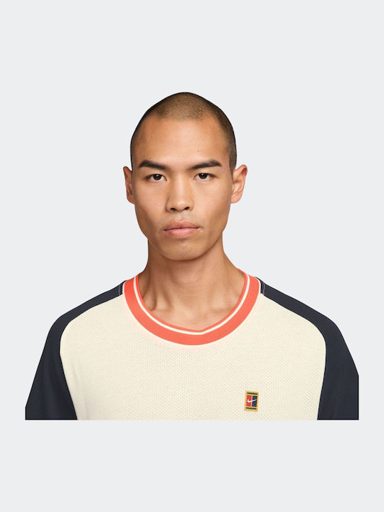 Nike Nikecourt Heritage FN0318 133 Men's White Tennis Shirt