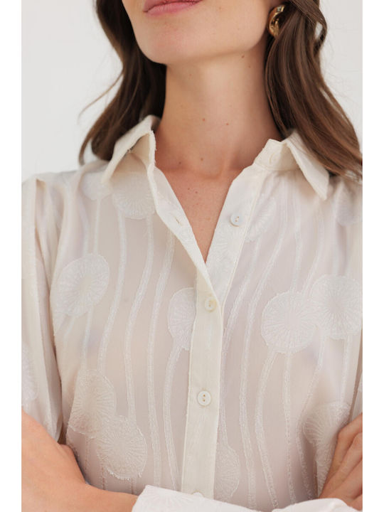 Women's Long Sleeve Shirt Beige