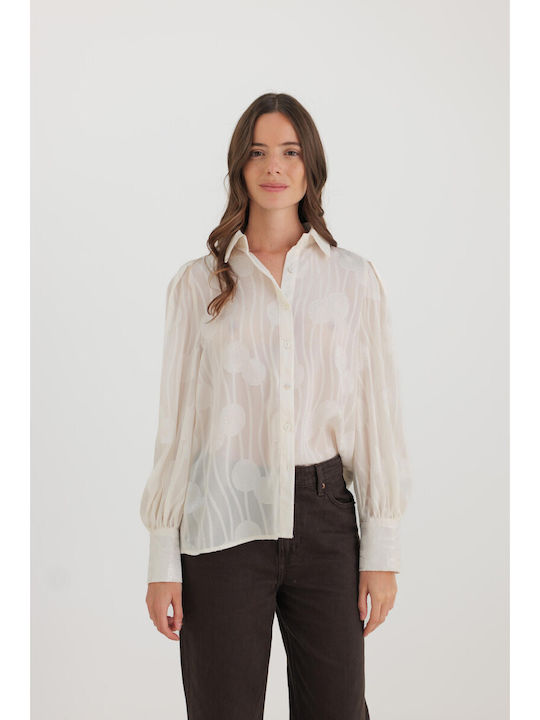 Women's Long Sleeve Shirt Beige