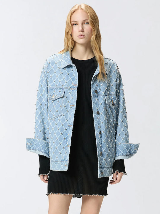 Pifferaio Women's Jean Jacket for Spring or Autumn Gin