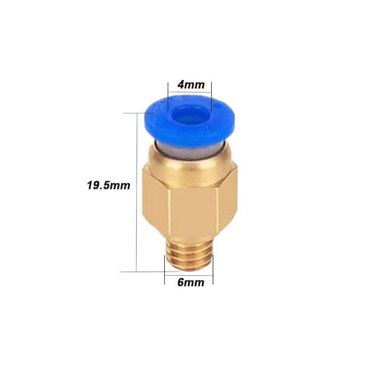 Set 20 Conectori Pneumatici Imprimante 3D Pc4-m6 Conectori Pneumatici Rapizi 6 Mm Filet 4 Mm Filament