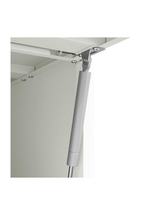 Wand Wohnzimmer Vitrine aus Metallisch Weiß 60x40x53cm