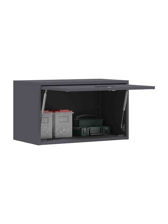 Wand Wohnzimmer Vitrine aus Metallisch Anthrazit 60x33x35cm