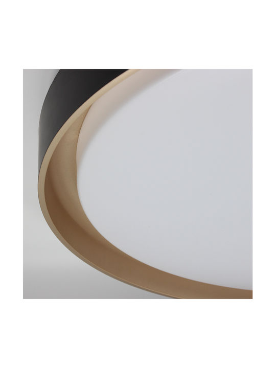 Keskor Deckenleuchte 50cm Schwarz mit Integrierter LED