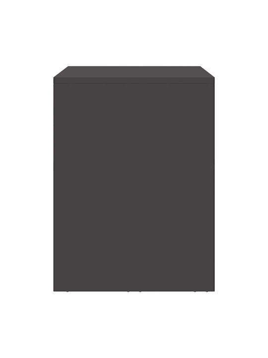 Wall Living Room Display Cabinet Made of Metal Black 90x33x35cm