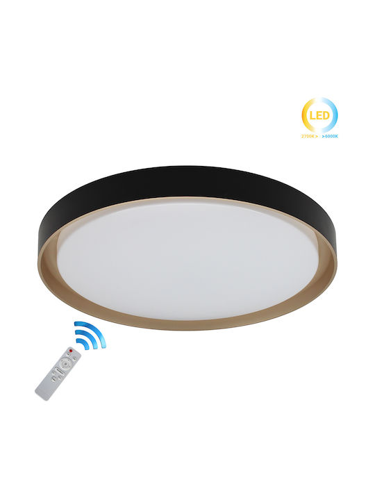 Keskor Deckenleuchte 50cm Schwarz mit Integrierter LED