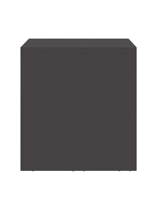 Wall Mounted Living Room Cabinet Made of Black Metal 60x33x35cm
