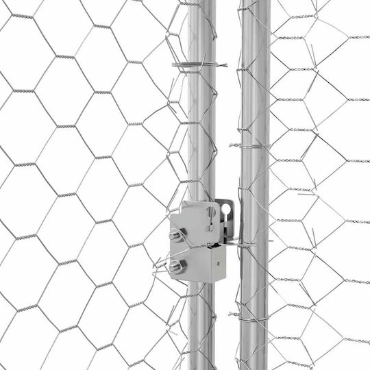 vidaXL Πάρκο Σκύλου 800x200x200εκ. Ασημί