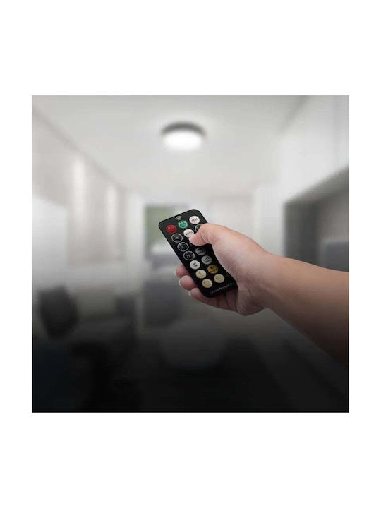 V-TAC Plafonieră de Tavan Baie 35buc Neagră cu LED Integrat și Telecomandă