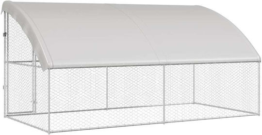 vidaXL Стоманена кутия за куче 400x200x200см