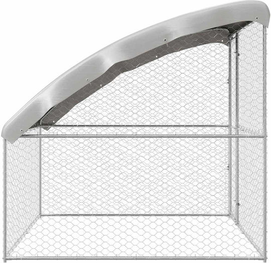 vidaXL Συρμάτινο Κλουβί Σκύλου Ασημί 200x200x200cm