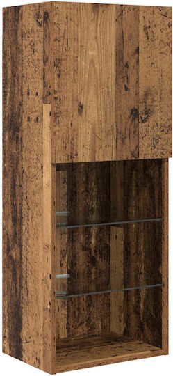 Животно помещение ТВ единица Old Wood с Витрина и Осветление Д100xШ30xВ30бр