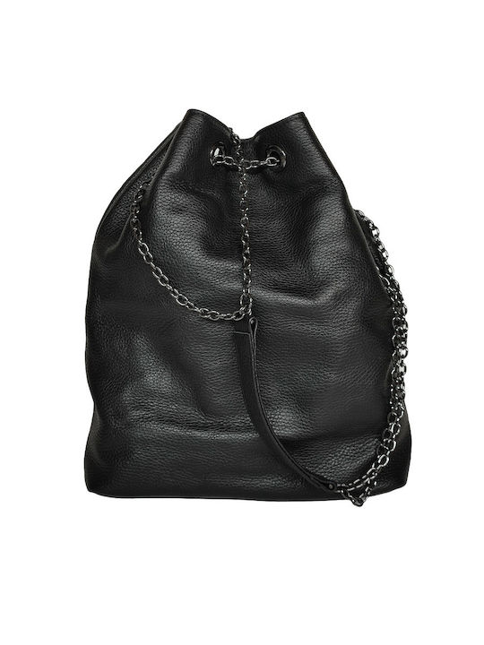 Leather Women's Pouch Shoulder Black